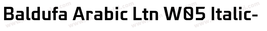 Baldufa Arabic Ltn W05 Italic字体转换